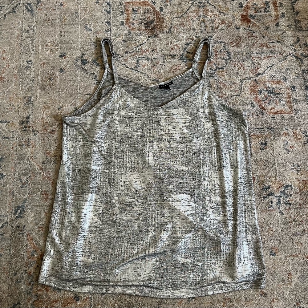 Torrid Silver Shimmery Tank